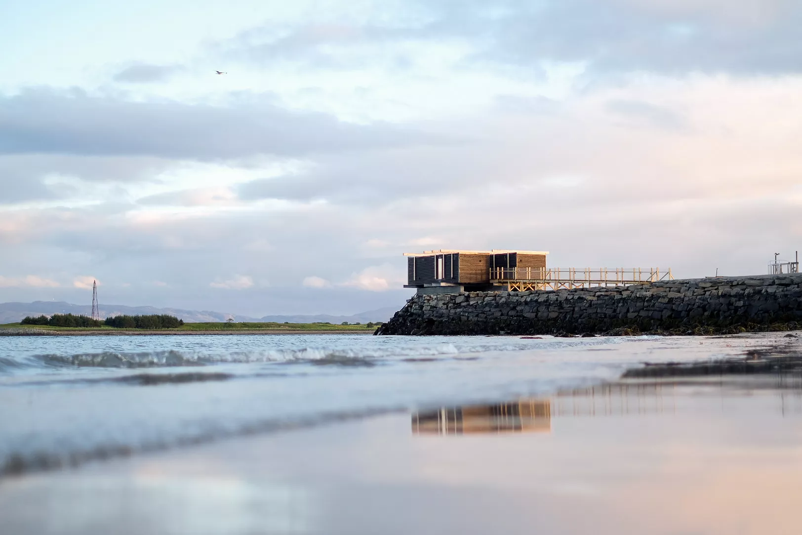 Horisontisaunaen på moloen i Vadsø